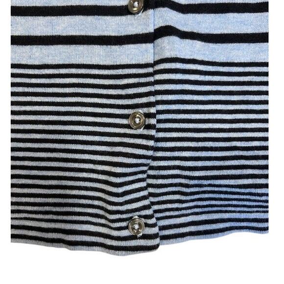 J. Jill Blue Navy Light Blue Stripe Button Cotton Bamboo Blend Cardigan Size XL - Picture 8 of 9